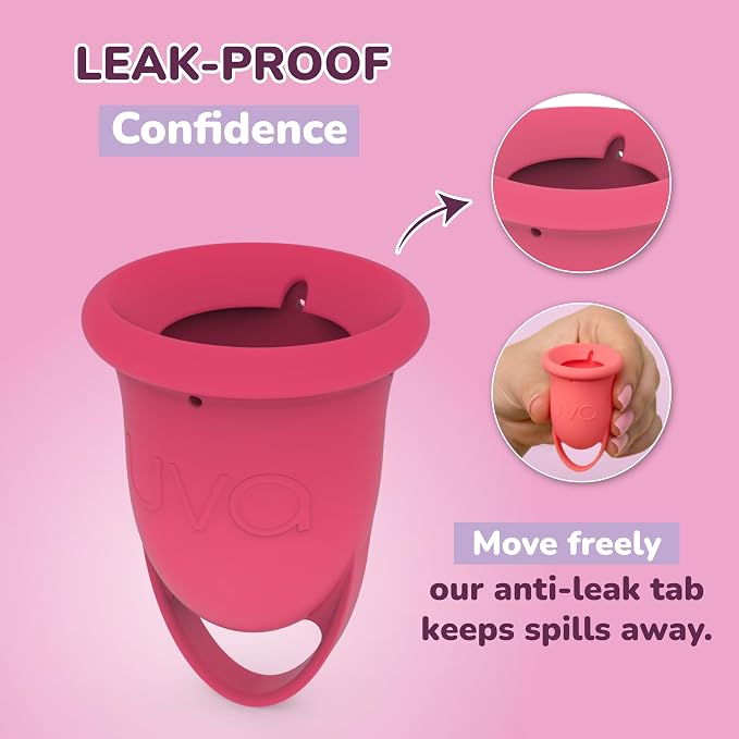 UVA Reusable Menstrual Cup Kit with Sterilizer - Size A for Moderate Flow - 10-Year Durable & Leak-Proof Silicone - Menstrual Cup Medium Sized, Sterilizer & Traveling Bag Period Cup Set