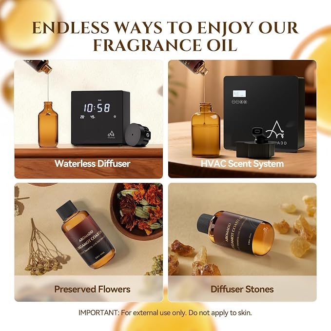 AROMADD AROMADD Bergamot Coastal Hotel Diffuser Oil Inspired by Luxury Hotel Collection Scent, Premium Fragrance Oil for Waterless Diffusers, Cold Air & HVAC Diffusers, Long-Lasting,3.38 fl oz(100 mL)