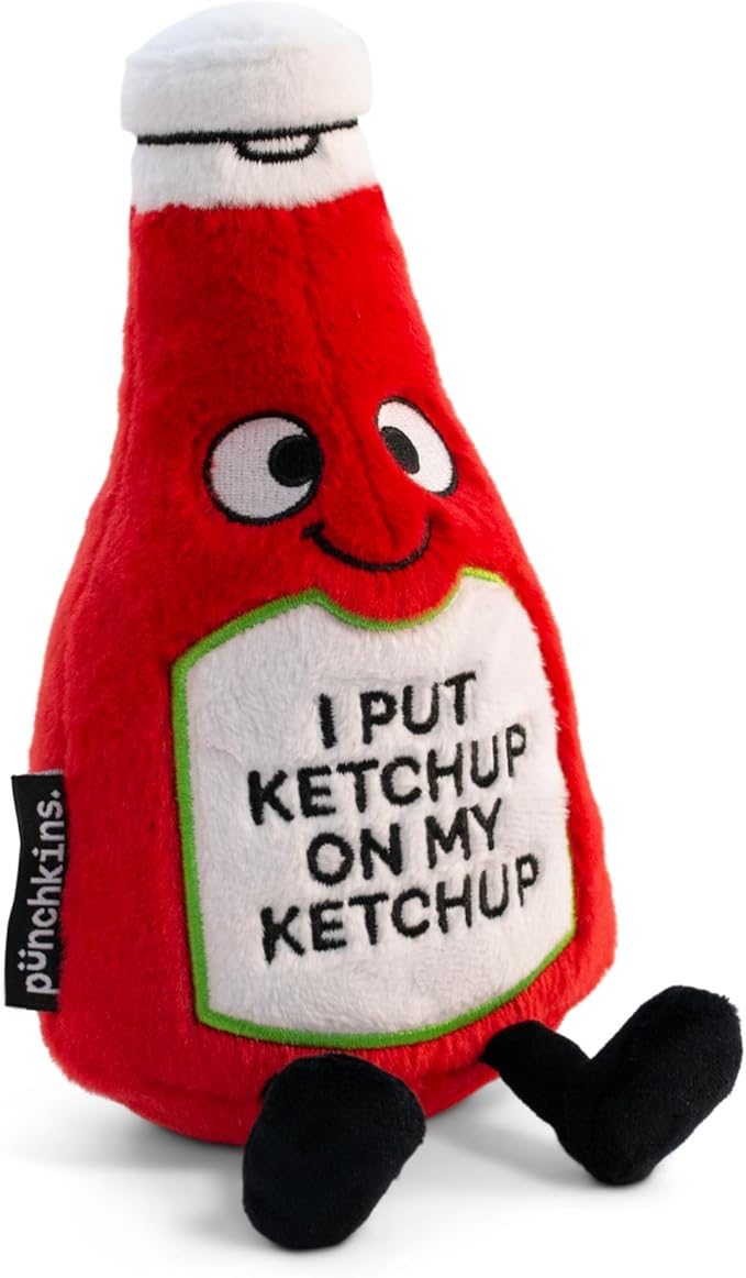 Ketchup Plushie - I Put Ketchup on My Ketchup Cute Ketchup Bottle Plush, Funny Plushie Gift for Kids