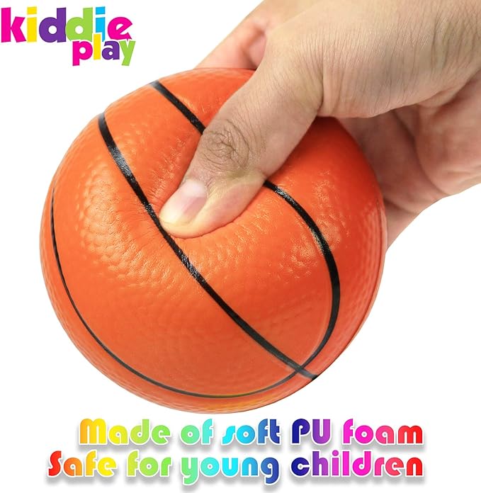 Kiddie Play Set of 4 Foam Balls for Toddlers 4" Soft Soccer Ball for Kids