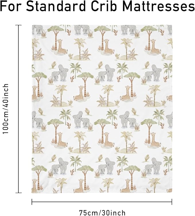 Baby Blankets for Boys Girls, Super Soft Nursery Minky Blanket Neutral with Print Brown Savanna Elephant and Cozy Raised Dotted Fleece Backing, 30 x 40 Inch Double Layer Bed Throws
