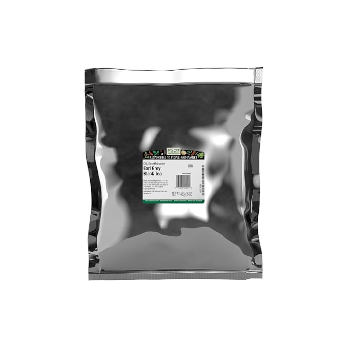 Frontier Co-op Decaf Earl Grey Black Tea, 1-pound Bulk Bag, Smoky Tea Flavor with Bergamot Oil, Great with Citrus, Kosher