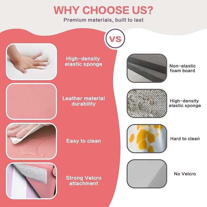 Climbing Foam Blocks for Toddlers: PU Leather Foam Blocks for Kids Active Play - Toddler Climbing Toys Indoor - Durable Playground Gym Preschool Toddler Toys for Boys and Girls (Purple/Pink)