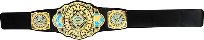 Mattel WWE Championship Title, Intercontinental Champion, Kid-Sized Belt Accessory for Role-Play & Costumes, 3+ feet Long with One-Time Adjustment