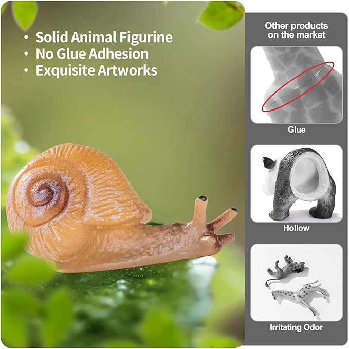 14PCS Reptile Animal Figurines Toys,Desert Amphibians Sand Toys with Axolotl,Lizard,Snake,Spider,Komodo Dragon,Alligator,Rainforest Cold Blooded Plastic Animals Figures Party Favors for Kids