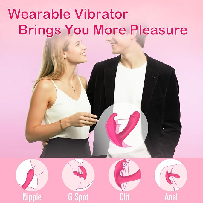 Wearable Panty Vibrator for Women, APP Control Stimulator G Spot and Clit, Female Vibrators 9 * 9 Vibration Modes Rechargeable Portable Sex Toy for Adult Pleasure (Rose)