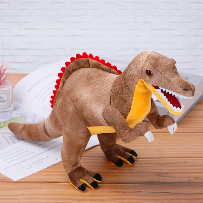 Dinosaur Plush Toy, Spinosaurus Stuffed Animal Throw Plushie Pillow Doll, Soft Grey Fluffy Friend Hugging Cushion - Present for Every Age & Occasion…
