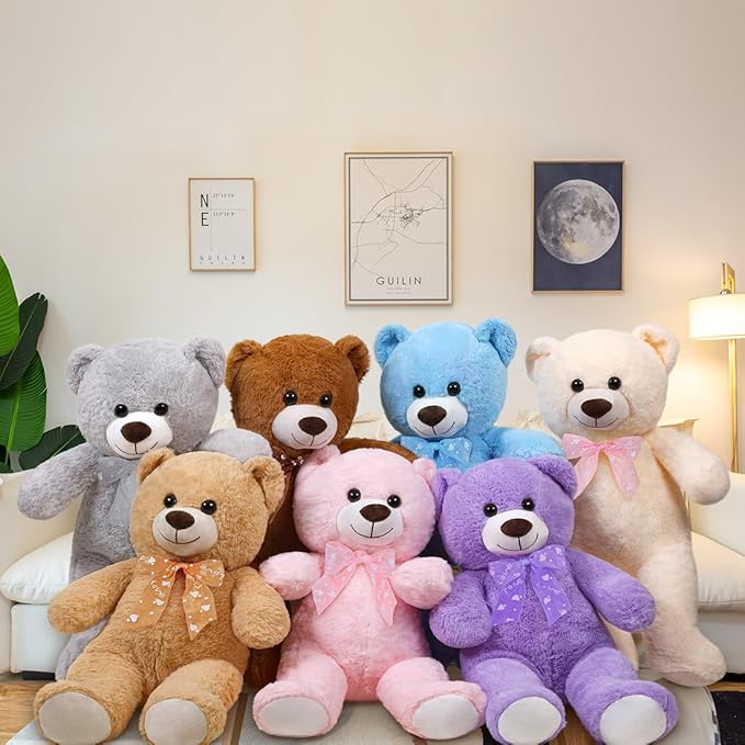 Teddy Bear Stuffed Animal 16'' Small Teddy Bear Plush Toy Gift for Valentine Christmas Birthday Light Brown