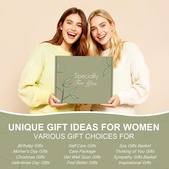 Uwingess Get Well Soon Gift Baskets for Women Self Care Gifts, Spa Care Package After Surgery Inspirational Thinking of You Sympathy Gifts,Christmas Birthday Gift for Women Friends Mom Sister Grandma