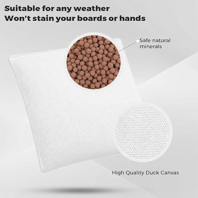 Set of 8 Regulation Cornhole Bags Double Sided, Weather Resistant Bean Bags for Cornhole Toss Game, Corn Hole Beans Bags with Tote Bag
