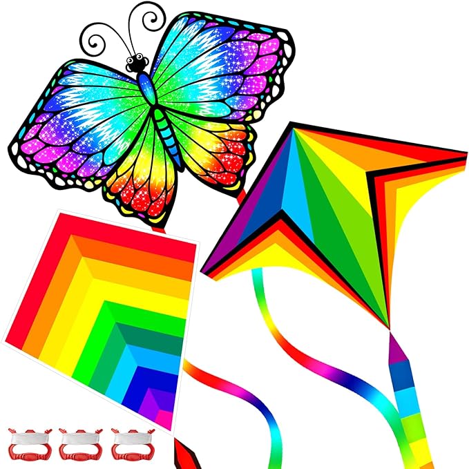 Kites for Kids Ages 4-8 8-12, Beginner Kite for Adults Easy to Fly Kids Kites for Toddlers Age 3-5 with Handle and 328FT String for Family Outdoor Games and Activities
