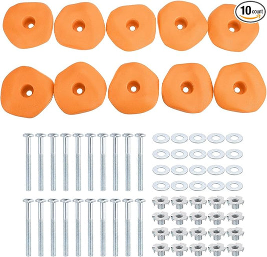 PATIKIL Rock Climbing Holds, Climbing Rock Wall Grips Play Set Climber Attachments with Single Holes for Playground