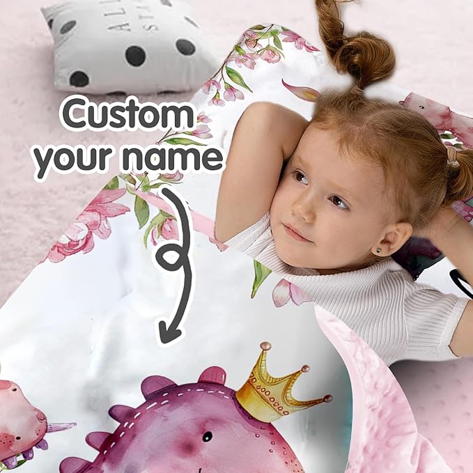 Personalized Toddler Nap Mat for Girls – Custom Name Kids Nap Mat – Daycare Sleeping Mats with Removable Pillow and Soft Minky Dot Blanket for Preschool, Travel, Kindergarten
