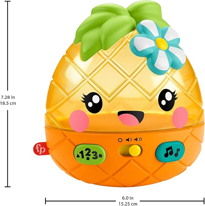 Fisher-Price Paradise Pals Magical Lights & Tunes Pineapple, electronic learning toy with music and lights for baby ages 6-36 months (Amazon Exclusive)