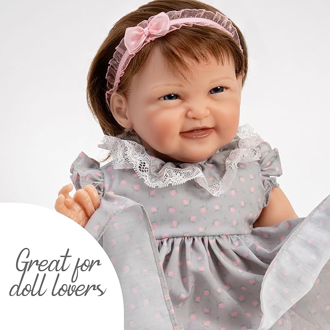 Paradise Galleries 19 Inch Realistic Reborn Toddler Baby Girl Doll with Pink Dainty Rose Buds Outfit and Accessories Giftable Set – Sweetie Pie
