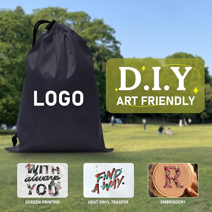 iMucci Upgrade Drawstring Bag Sack Nylon Bag Ditty Bag for Gym Traveling, Hiking, Yoga, Shopping