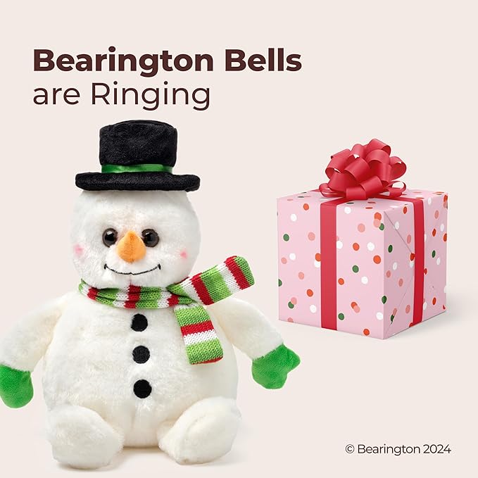 Bearington Big Snowball Snowman Plush, 14 Inch Snowman Stuffed Animal, Ideal Stuffed Christmas Animals Gift for Toddlers, Kids & Teens, for Ages 3-14