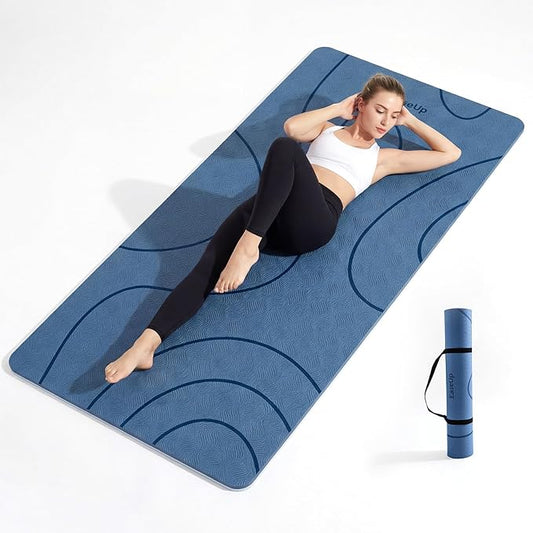 EaseUp Large yoga mat,73’x35.5’x0.4’,extra thick and wide,10mm pilates mat,non-slip exercise mat,workout mats for home gym