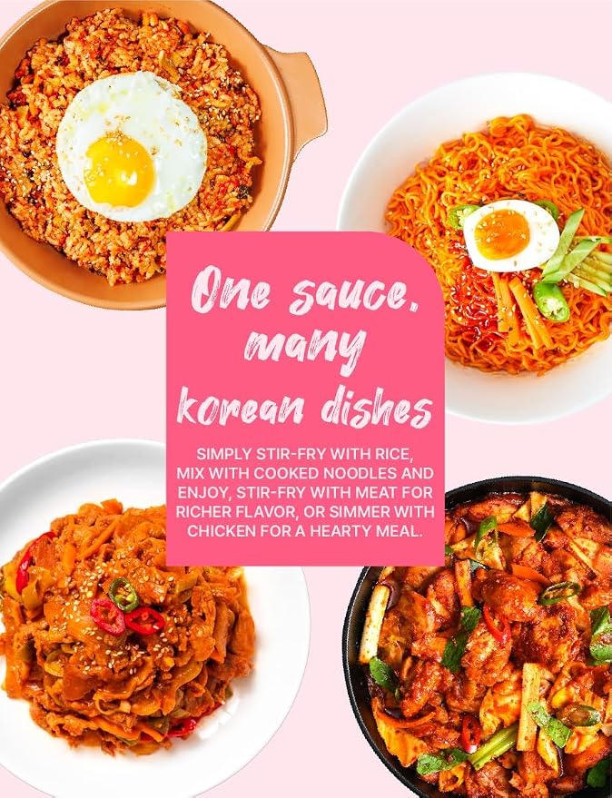 Nice Witch's Secret Recipe Korean Rose Tteokbokki Powder Sauce 12 servings – Perfect for Sweet and Spicy Rice Cake Dishes, Easy and Quick to Make, 10.6 oz (300g) / 로제 떡볶이 소스