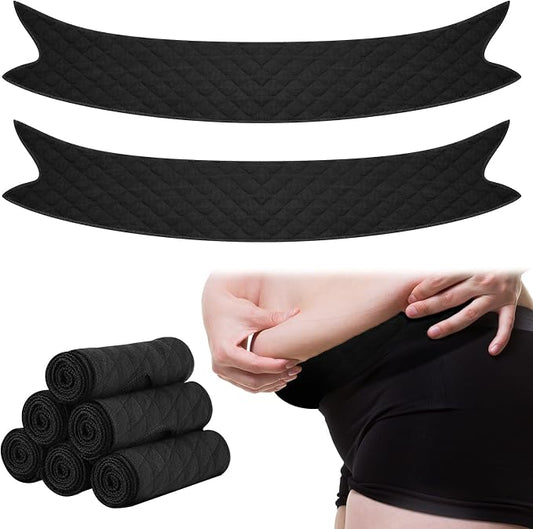 6 Pcs Cotton Tummy Liners for Skin Folds, Under Belly Sweat Liners for Sweat Rash, Cloth for Sweat Absorbing