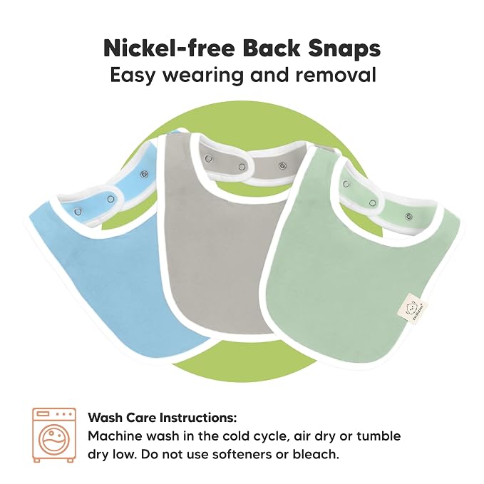 KeaBabies 8-Pack Organic Baby Bibs for Drooling and Teething - Soft Cotton Bibs for Baby Girl, Boy, Extra Absorbent, Easy to Clean & Put On for Toddler, Newborn, Infant 0-24 Months (Spring)