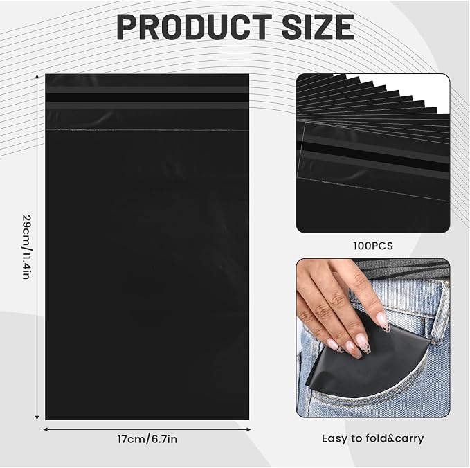 Sanitary Napkin Disposal Bags,100 Pcs Black Disposable Tampon Disposal Bags Feminine Sanitary Napkin Storage Hygiene Bag Self-sealing Seals Women Personal Opaque Period Bag for Napkins Tampons Pads