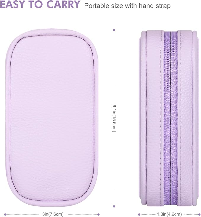 Tampon Holder for Purse, Portable Period Bag with Handle,Travel Pads Tampons Pouch, Pu Leather Small Tampon Organizer Case for Feminine Products, Waterproof Period Bags for Women