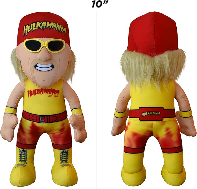 Bleacher Creatures WWE Hulk Hogan 10" Plush Figure - A Wrestling Superstar for Play or Display