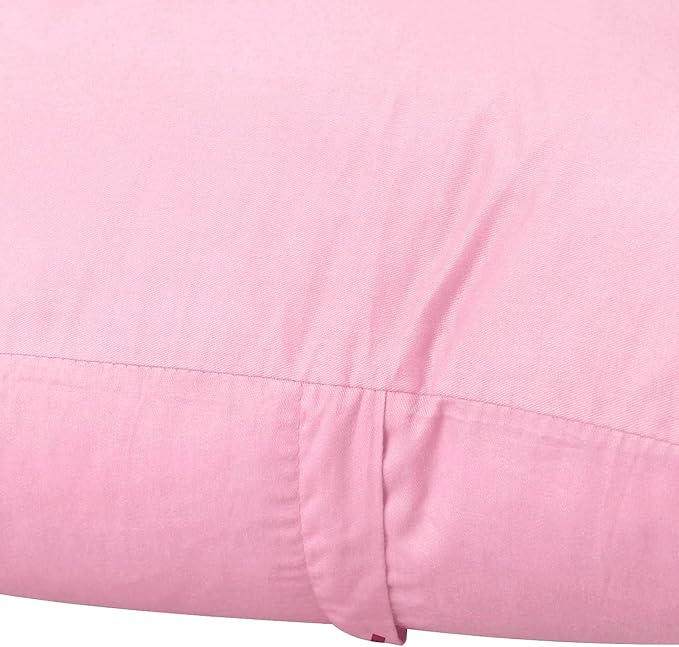 Thmyo 4-Pack 100% Cotton Comfortable Solid Decorative Throw Pillow Case Square Cushion Cover Pillowcases Blank Pillow Covers Valentines Day DIY Throw Pillowcase for Sofa Bed(20x20inch/50x50cm,Pink)