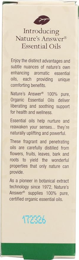 Natures Answer, Essential Oil Geranium Organic, 0.5 Fl Oz