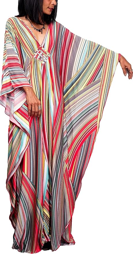 Venasha Womens Caftan Floral Print Kaftan Dress Short Sleeve Swimsuit Cover up Loungewear for Summer