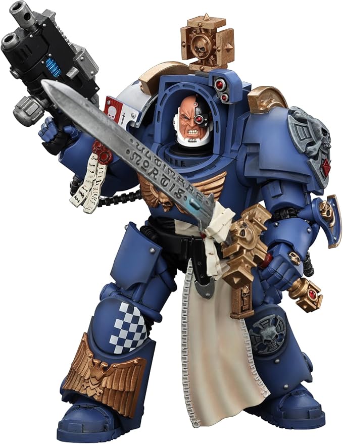 JOYTOY Warhammer 40K 1/18 Action Figures, Ultramarines Captain in Terminator Armour Perfect for Collectors & Decor, Ideal Gift for Birthdays, Christmas, Character Figure - JT4980
