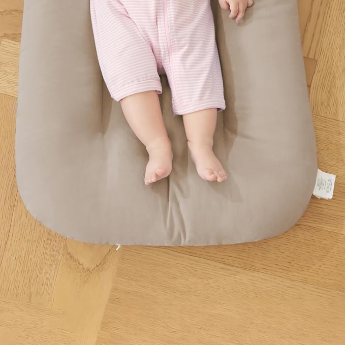 Baby Lounger for Infants Babies 0-12 Months, Bionic Organic Lounger, Soft Cotton Breathable Infant Floor Seats & Loungers for Newborn Baby Shower Gifts