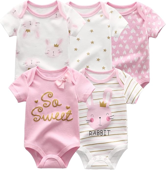JELYLOVE Unisex Baby Boy Girl Bodysuits Sets 20 Pack Cotton Casual New Born Clothes Comfort Infant Outfit Essentials