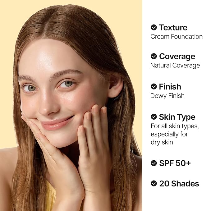 [MINI SIZE] AGE20'S Signature Essence Pact | 13C | Vegan Korean Cushion Foundation | Pack of 1 | Cream Foundation, Dewy & Glow Finish, Natural Coverage, SPF 50+ | 0.14 oz