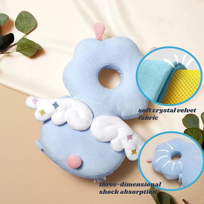 Adjustable Baby Head Protection Backpack with Knee Pads for Crawling, Soft, Breathable and Safe
