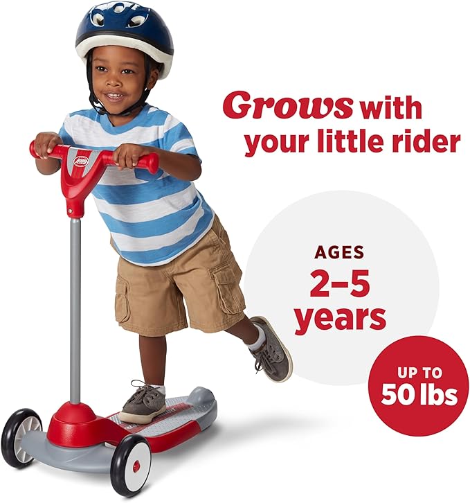 Radio Flyer, My First Scooter for ages 2-5, Toddler Scooters with three wheels and wide deck for stability (Amazon Exclusive)