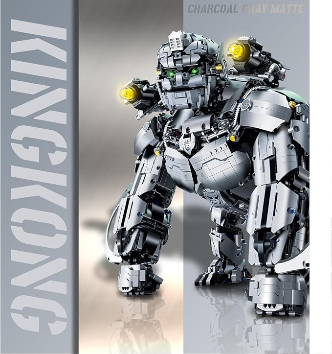 Transforming Robot Building Set for Adult, King Kong Robot Building Kit with Green Lignt, Transforming Toys for Boys. 4160pcs