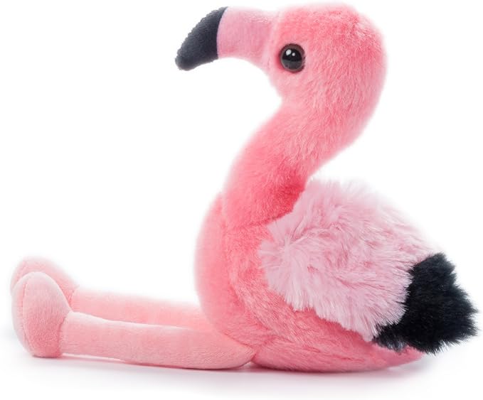 The Petting Zoo Flamingo Stuffed Animal Plushie, Gifts for Kids, Wild Onez Babiez Zoo Animals, Flamingo Plush Toy 6 inches