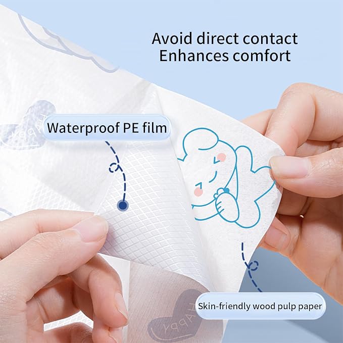 Disposable Toilet Seat Covers | Waterproof Design | for Adults and Kids Potty Training | Portable Accessories for Public Restrooms, Camping, Airplane Travel (20, Rabbit)