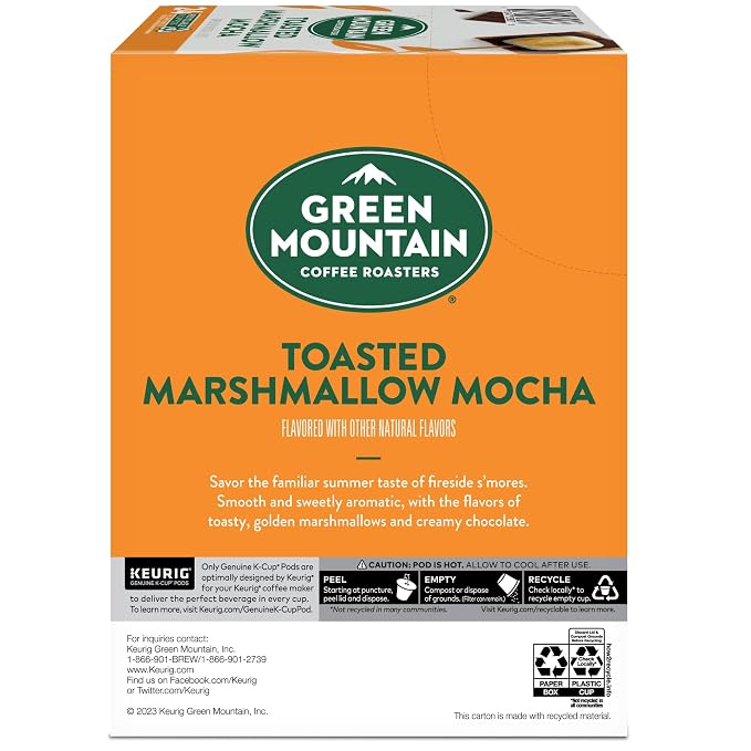 Green Mountain Coffee Roasters Toasted Marshmallow Mocha Keurig Single-Serve K-Cup Pods, Light Roast Coffee, 96 Count (4 Packs of 24)