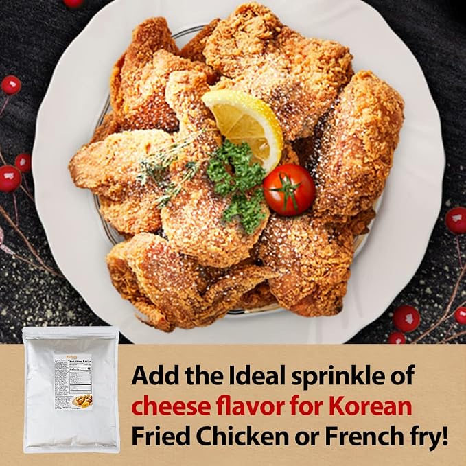 Foodrella Korean Taste Crispy Fried Chicken Cheese Seasoning Mix, Frying Powder Mix, Product of Korea, 2.2 LB (1kg), 1 pack