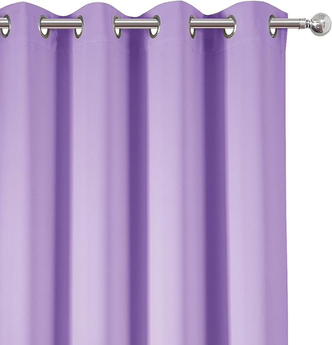 LEMOMO Lavender Thermal Blackout Curtains/52 x 72 Inch/Set of 2 Panels Room Darkening Curtains for Bedroom