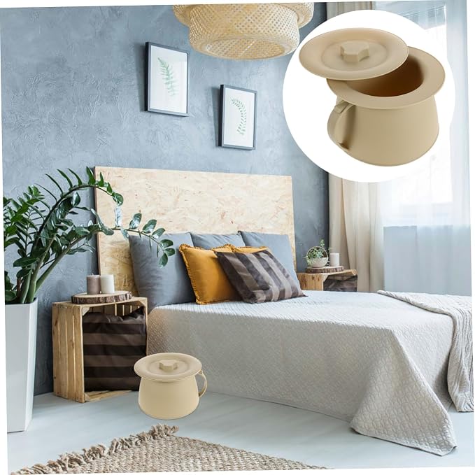 Thickened Plastic Spittoon Lid Bedside Commode Bucket for Elderly Boys and Girls Urinal Potties Portable Bedpan Emergency Travel