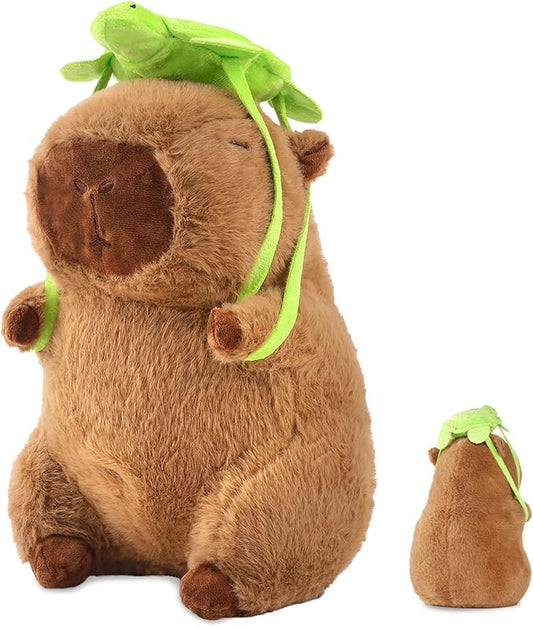 Capybara Plush Cute Capybara Stuffed Animal Kawaii with Turtle Capibaras Peluches Gifts Birthday for Kids Boys Girls 9 Inch