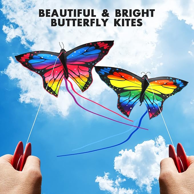 TOY Life 48.4'' Giant Girls Kites Easy to Fly for Kids Adults with 328.1 FT String, Beach Kite Outdoor Game Outside Toys Activity, Toys for Girls, Gift for Girls Ages 4-8