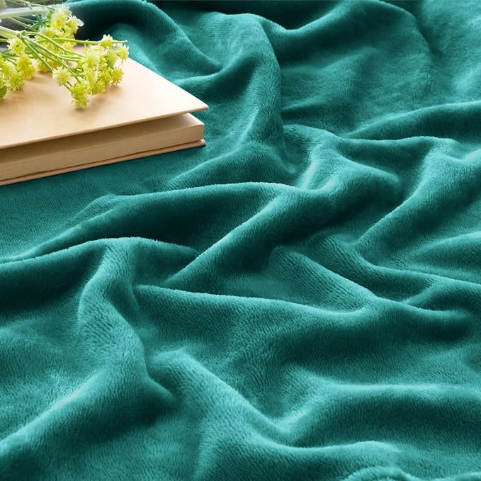 BEDELITE Fleece Blanket Soft Plush Twin Size Blanket Emerald Green 60"x80" | Ultra Soft Fleece, Plush Microfiber, Lightweight Warmth, All Season Comfort, Fade Resistant, Machine Washable, Couch Sofa Bed