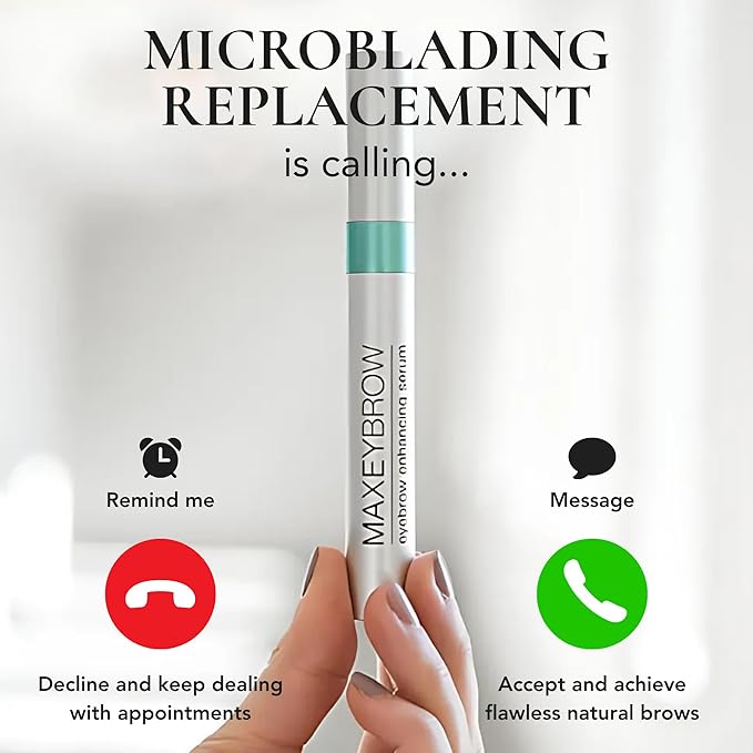 MaxeyBrow Eyebrow Enhancing Serum – Daily Brow Treatment for the Appearance of Fuller, Thicker, Healthier-Looking Brows – 5 mL