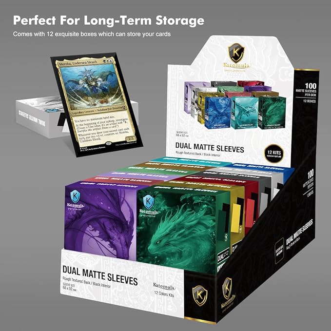 Snow White Dual Matte Card Sleeves, Katomula Card Sleeves for MTG, Standard Card Sleeve for PKM, Flesh & Blood