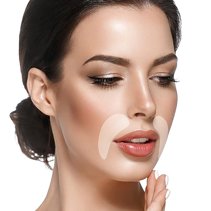 BLUMBODY Smile Line Patches – Face Wrinkle Patches for Fine Lines Around Mouth, between Eyes – Non-Silicone Anti-Wrinkle Facial Tape – Comfortable Overnight Use (90-Day Supply)